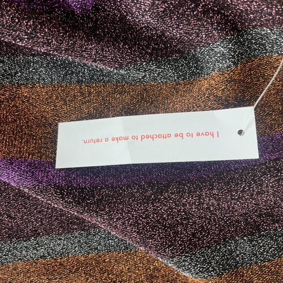 Modcloth NWT Your Time To Shine Wide Leg Pants Sparkly Purple Orange Large - Picture 11 of 12